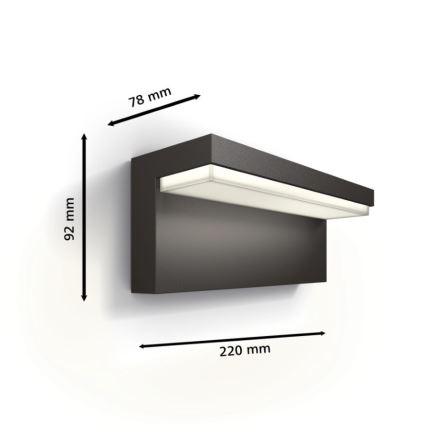 Philips - LED Āra sienas lampa BUSTAN LED/3,8W/230V 2700K IP44