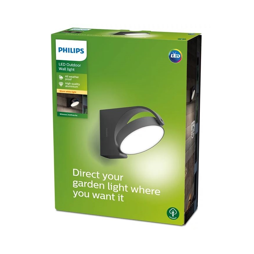 Philips - LED Āra sienas lampa LED/7W/230V 2700K IP44