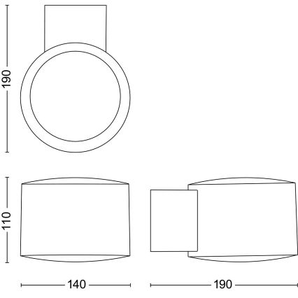 Philips - LED Āra sienas lampa OTIS LED/4,3W/230V 2700K IP44