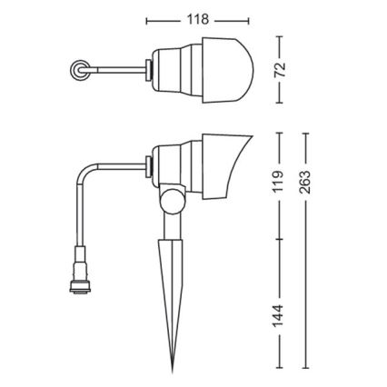 Philips - LED Āra starmetis LED/6W/12V 2700K IP44