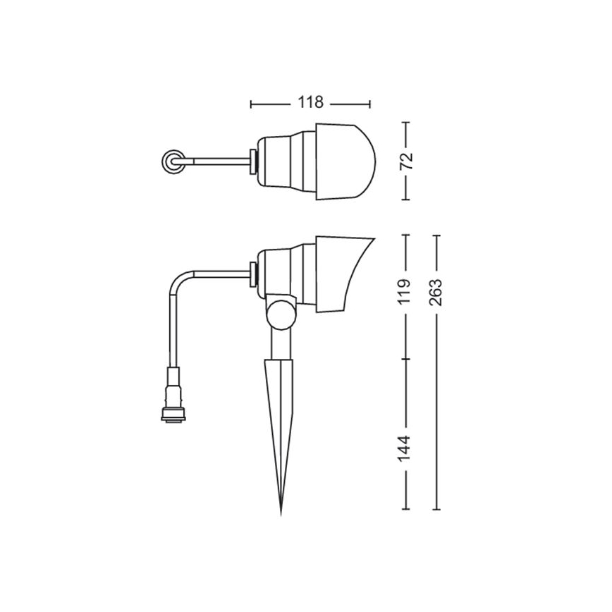 Philips - LED Āra starmetis LED/6W/12V 2700K IP44