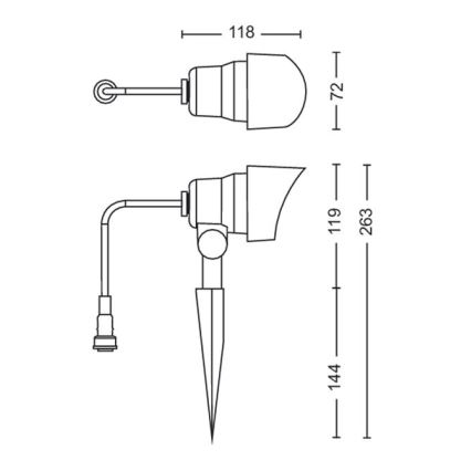 Philips - LED Āra starmetis LED/6W/12V 4000K IP44
