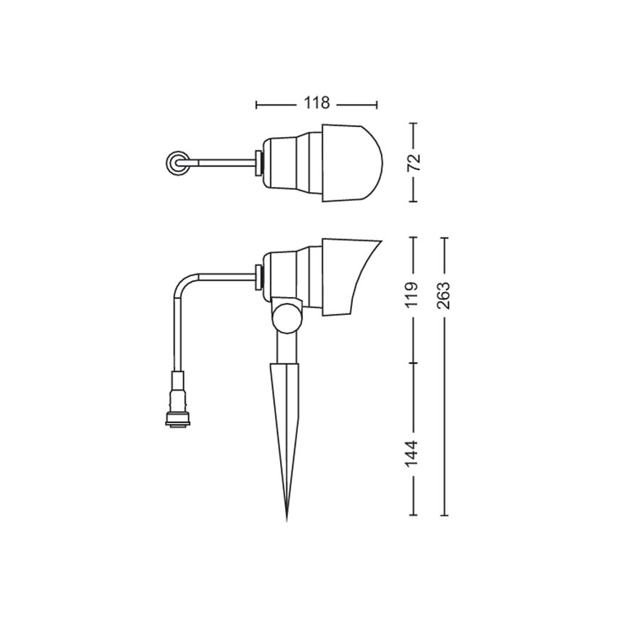 Philips - LED Āra starmetis LED/6W/12V 4000K IP44