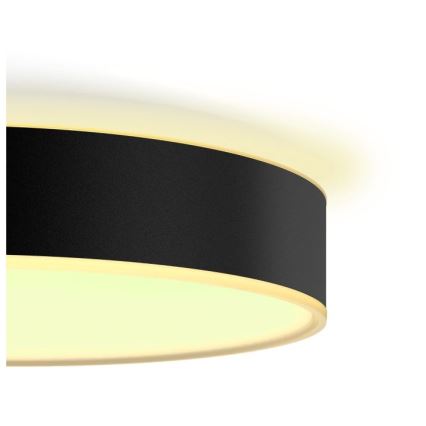 Philips - LED regulējams griestu gaismeklis Hue LED/19,2W/230V 2200-6500K diametrs 381 mm melns + tālvadības pults