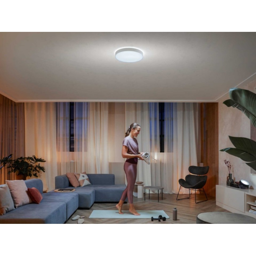 Philips - LED regulējamā griestu lampa Hue LED/33,5W/230V 2200-6500K pr. 425 mm balta + tālvadības pults