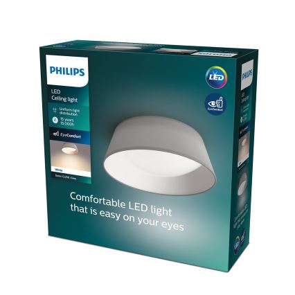 Philips - LED Griestu gaismeklis LED/14W/230V pelēks