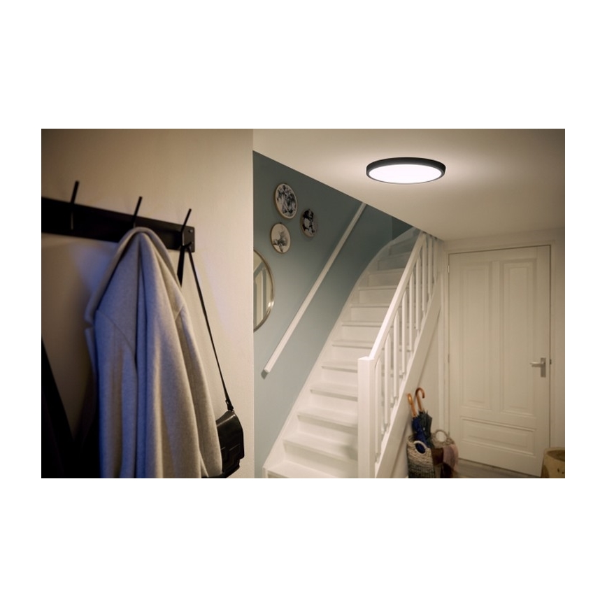 Philips - LED Griestu gaismeklis LED/20W/230V 2700K melns