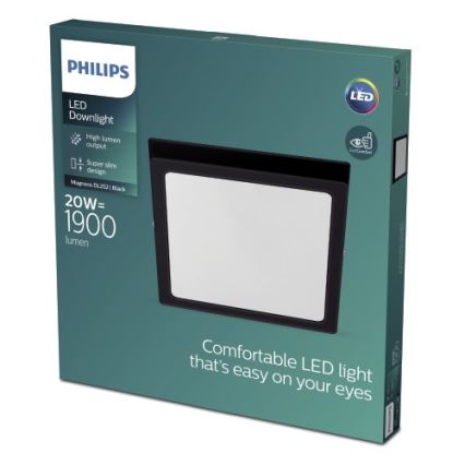 Philips - LED Griestu gaismeklis LED/20W/230V 2700K melns