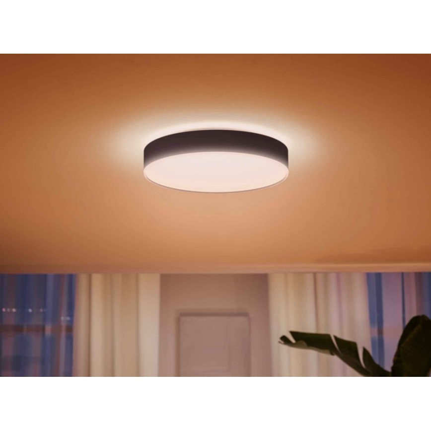 Philips - LED dimējama griestu lampa Hue LED/33,5W/230V 2200-6500K Ø 425 mm melna + tālvadības pults