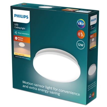 Philips - LED Griestu lampa ar sensoru ACUNA LED/12W/230V 2700K