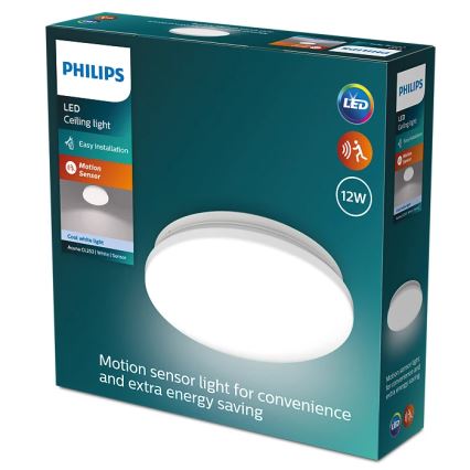 Philips - LED Griestu lampa ar sensoru ACUNA LED/12W/230V 4000K