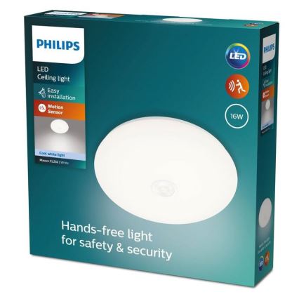 Philips - LED Griestu lampa ar sensoru LED/16W/230V 4000K