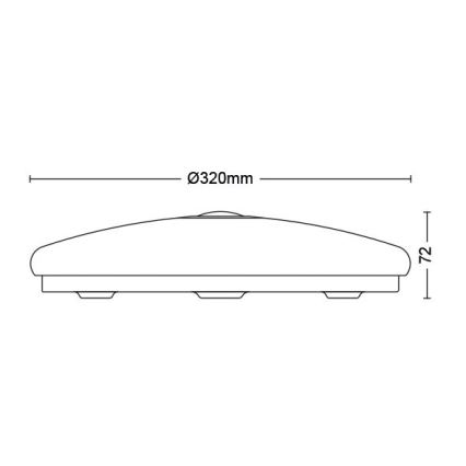 Philips - LED Griestu lampa ar sensoru LED/16W/230V 4000K