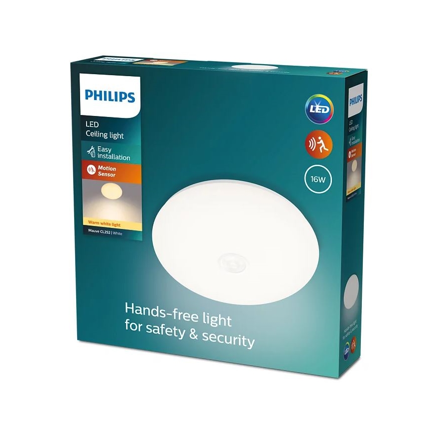 Philips - LED Griestu lampa ar sensoru LED/16W/230V 2700K