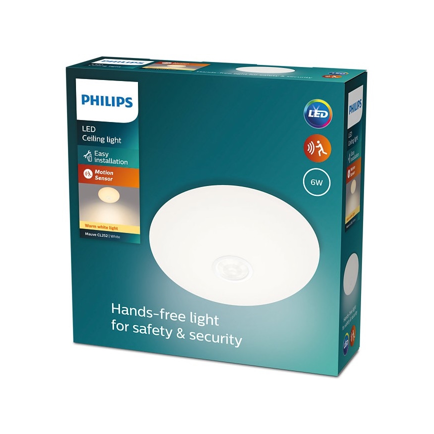 Philips - LED Griestu lampa ar sensoru MAUVE LED/6W/230V