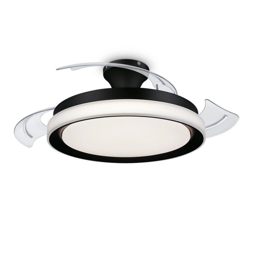 Philips-LED Griestu lampa ar ventilatoru BLISS LED/35W/230V 5500/4000/2700K melna + tālvadības pults