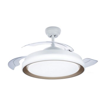 Philips-LED Griestu lampa ar ventilatoru LED/35W/230V 5500/4000/2700K + tālvadības pults zelta