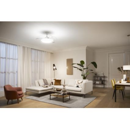 Philips - LED Griestu ventilators LED/35W/230V 5500/4000/2700K balts + tālvadības pults