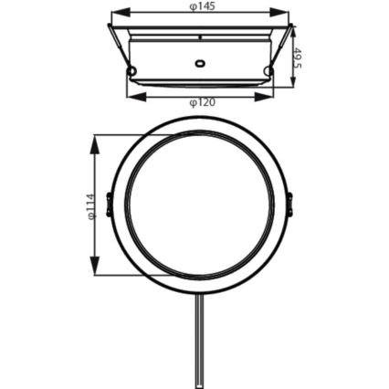 Philips - LED Iegremdējama lampa LED/4,8W/230V 3000K