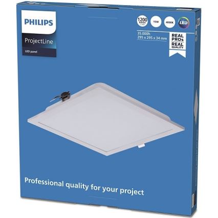 Philips - LED Iegremdējama lampa PROJECTLINE LED/15W/230V 29,5x29,5 cm