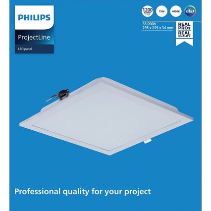 Philips - LED Iegremdējama lampa PROJECTLINE LED/15W/230V 29,5x29,5 cm