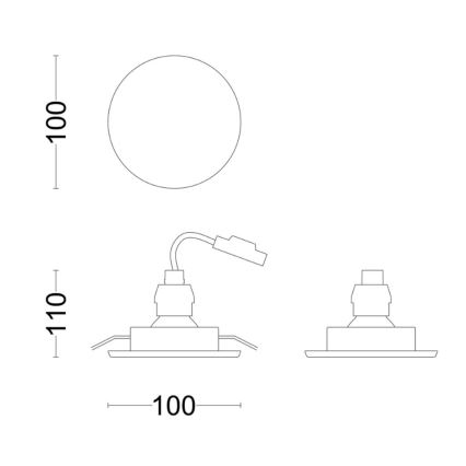 Philips - LED Iegremdējama vannas istabas lampa FRESCO LED/4,6W/230V IP23