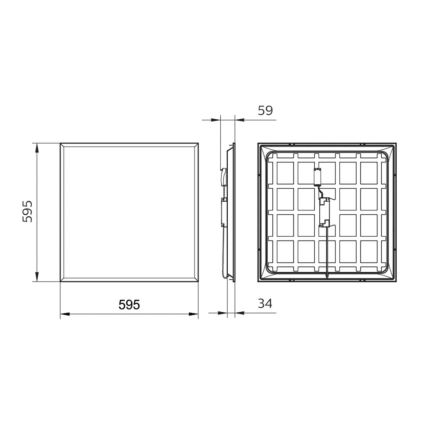 Philips - LED Iegremdējams panelis LEDINAIRE LED/34W/230V 60x60 cm 4000K