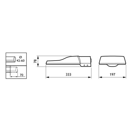 Philips - LED ielu laterna CORELINE MALAGA LED/25W/230V 4000K IP65
