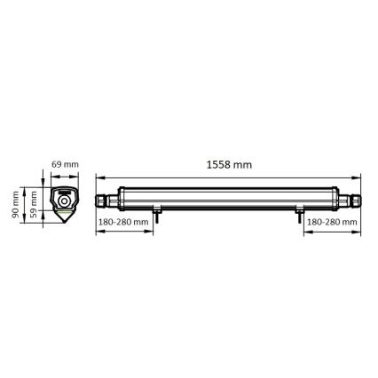 Philips - LED Lielas slodzes dienasgaismas lampa LED/46W/230V IP66 4000K