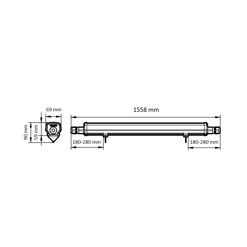 Philips - LED Lielas slodzes dienasgaismas lampa LED/46W/230V IP66 4000K