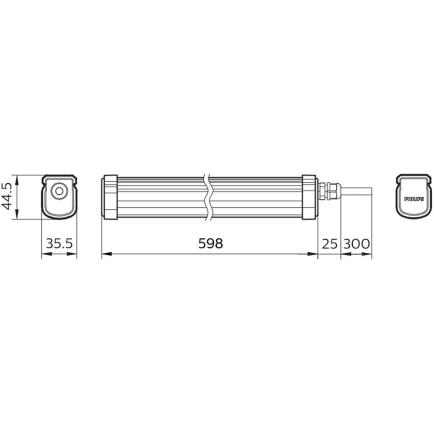 Philips - LED Lielas slodzes lampa PROJECTLINE LED/17W/230V IP65