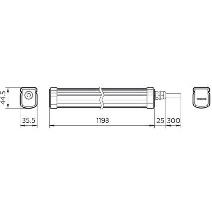 Philips - LED Lielas slodzes lampa PROJECTLINE LED/34W/230V IP65