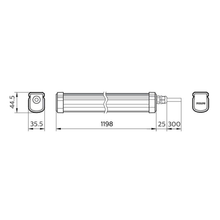 Philips - LED Lielas slodzes lampa PROJECTLINE LED/34W/230V IP65