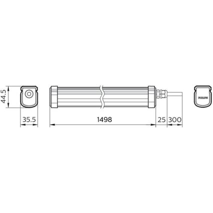 Philips - LED Lielas slodzes lampa PROJECTLINE LED/54W/230V IP65