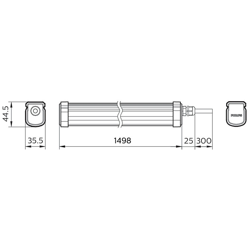Philips - LED Lielas slodzes lampa PROJECTLINE LED/54W/230V IP65