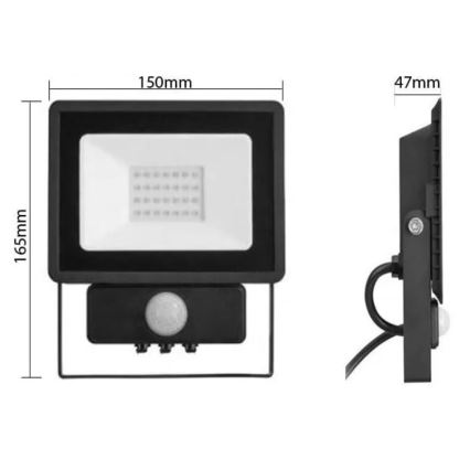 Philips - LED Prožektors ar sensoru DECOFLOOD LED/20W/230V IP65