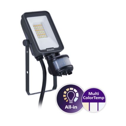 Philips - LED prožektors ar kustības un krēslas sensoru LEDINAIRE ALL-IN LED/10W/230V 3000/4000/6500K IP65