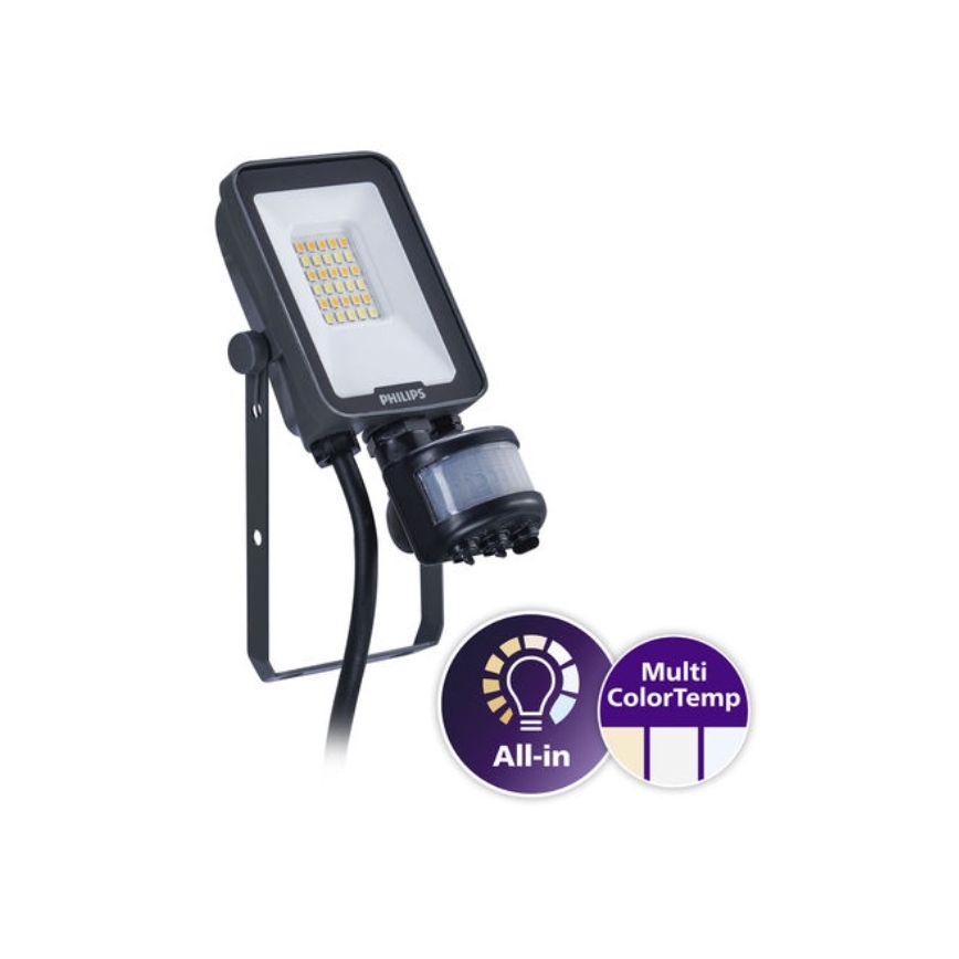 Philips - LED prožektors ar kustības un krēslas sensoru LEDINAIRE ALL-IN LED/10W/230V 3000/4000/6500K IP65