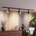 Philips - LED punktveida gaismeklis ar regulējamu spilgtumu sliežu sistēmai EASYLINK 3xGU10/7W/230V 1m melns