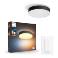 Philips - LED regulējams griestu gaismeklis Hue LED/19,2W/230V 2200-6500K diametrs 381 mm melns + tālvadības pults
