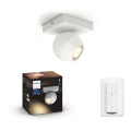 Philips - LED regulējams punktveida gaismeklis Hue BUCKRAM 1xGU10/5W/230V + tālvadības pults