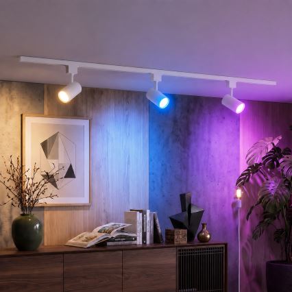 Philips - LED RGBW ar regulējamu spilgtumu sliežu sistēmas prožektors EASYLINK HUE 3xGU10/4,7W/230V 2200-6500K 1m balts