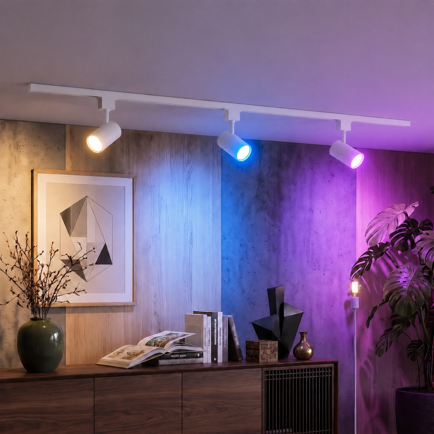 Philips - LED RGBW ar regulējamu spilgtumu sliežu sistēmas prožektors EASYLINK HUE 3xGU10/4,7W/230V 2200-6500K 1m balts