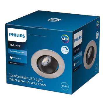 Philips - LED regulējams vannas istabas gaismeklis ABROSA LED/9W/230V IP44