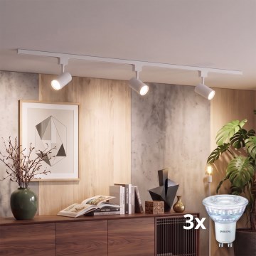 Philips - LED regulējams virziena gaismeklis sliežu sistēmai EASYLINK, 3xGU10/7W/230V, 1 m, balts