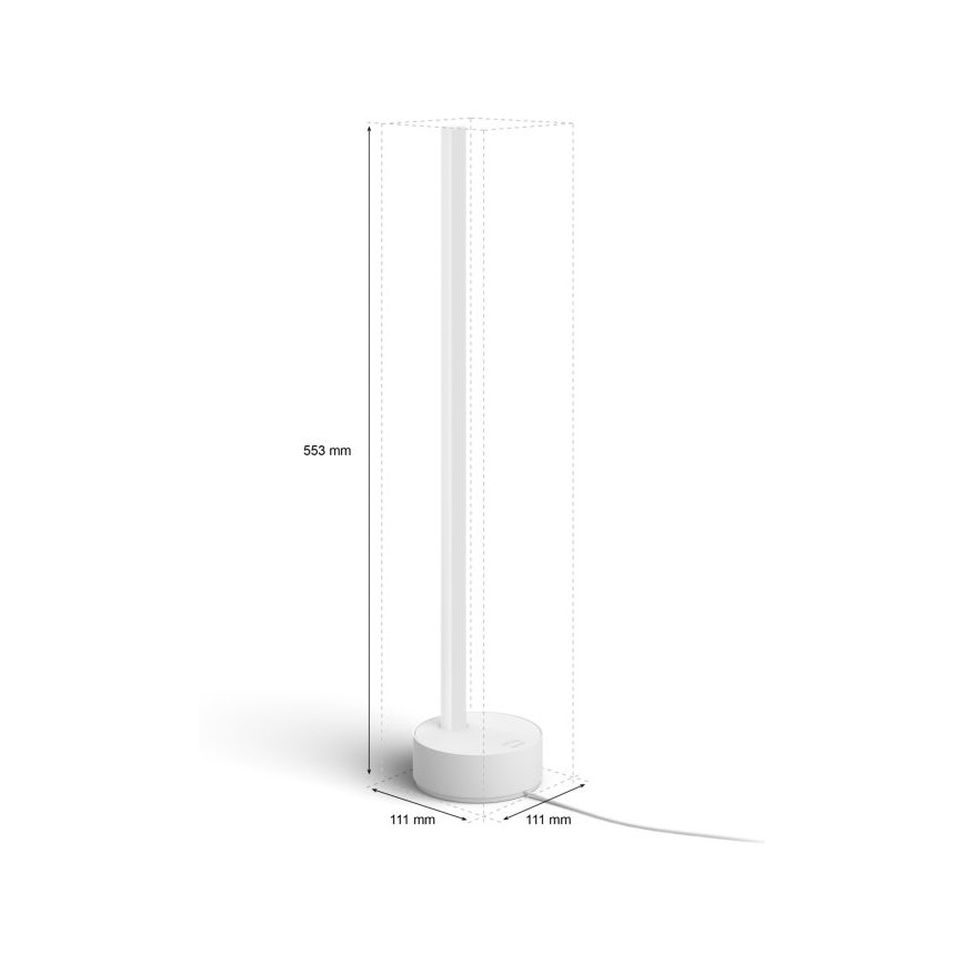 Philips - LED RGB Aptumšojama galda lampa Hue SIGNE LED/12W/230V 2000-6500K balta