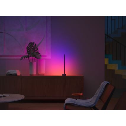 Philips - LED RGB Aptumšojama galda lampa Hue SIGNE LED/12W/230V 2000-6500K melna