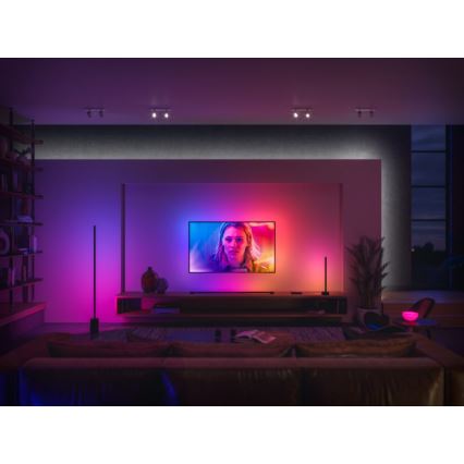 Philips - LED RGB Aptumšojama galda lampa Hue SIGNE LED/12W/230V 2000-6500K melna