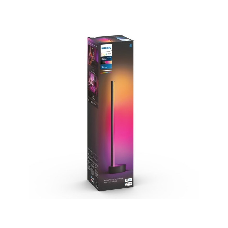 Philips - LED RGB Aptumšojama galda lampa Hue SIGNE LED/12W/230V 2000-6500K melna