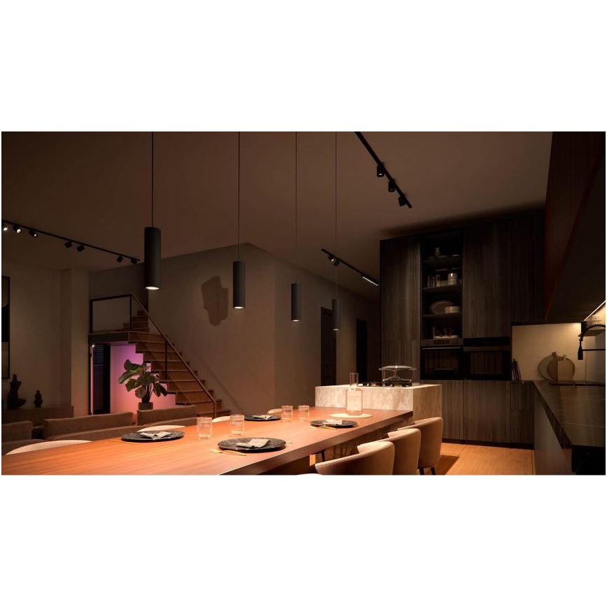 Philips - LED RGB Aptumšojama lustra ar auklu sliežu sistēmai Hue PERIFO LED RGB/5,2W/24V 2000-6500K